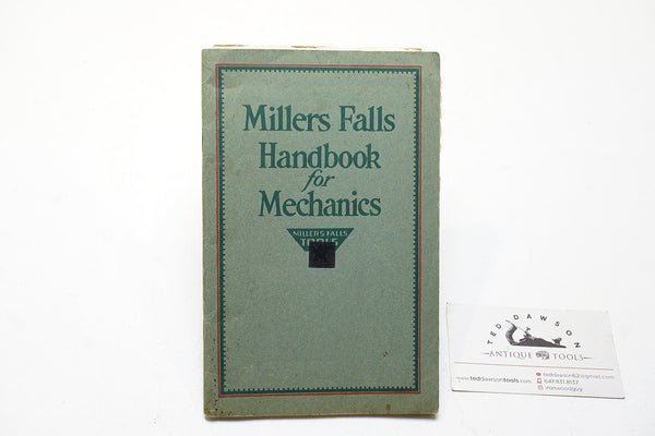MILLERS FALLS HANDBOOK FOR MECHANICS - 1916
