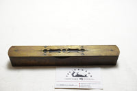 FINE UNUSUAL WOOD & BRASS SPIRIT LEVEL - 8 1/2"