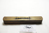 FINE UNUSUAL WOOD & BRASS SPIRIT LEVEL - 8 1/2"