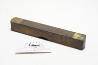 FINE UNUSUAL WOOD & BRASS SPIRIT LEVEL - 8 1/2"
