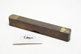 FINE UNUSUAL WOOD & BRASS SPIRIT LEVEL - 8 1/2"