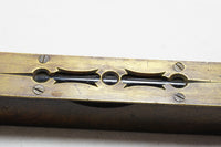 FINE UNUSUAL WOOD & BRASS SPIRIT LEVEL - 8 1/2"