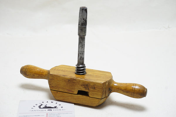 EARLY WOODEN SCREW BOX WOOD TAP & DIE  - 3/4"