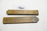 PAIR OF STANLEY BOXWOOD & BRASS FOLDING RULES - 62 & 36 1/2R