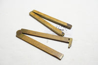 PAIR OF STANLEY BOXWOOD & BRASS FOLDING RULES - 62 & 36 1/2R
