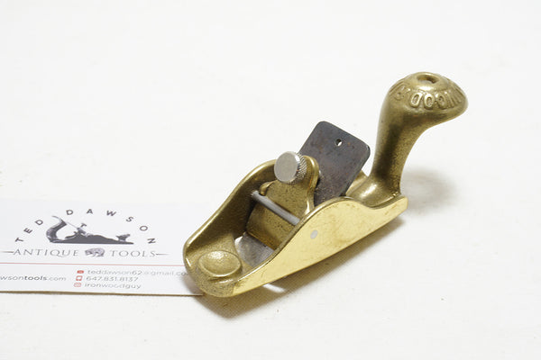 MINT WOOD RIVER NO. 100 1/2 BRONZE ROUND BOTTOM SQUIRREL TAIL PLANE