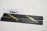 TINY DECORATIVE EBONIZED WOOD & BRASS PARALLEL RULE - 6"