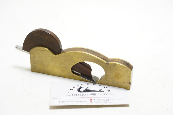 SWEET DIMINUTIVE BRONZE & ROSEWOOD SHOULDER RABBET PLANE - 1/2"