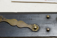COULSELL LONDON 1915 EBONY & BRASS PARALLEL RULE - 6"