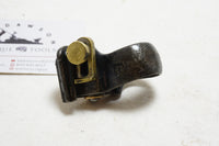 FINE EARLY BRASS & IRON ADJUSTABLE LEATHER LACE STRANDER / CUTTER