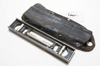 FINE EARLY STANLEY NO. 36 ADJUSTABLE PLUMB LEVEL + BESPOKE LEATHER CASE