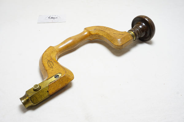 EARLY WM PRESTON PENTONVILLE BUTTON PAD BRACE - LIGNUM VITAE HEAD