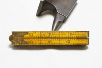 CRAZY RARE CHAPIN STEVENS NO. 58½ SIX FOLD BOXWOOD & BRASS RULE