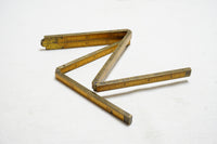 CRAZY RARE CHAPIN STEVENS NO. 58½ SIX FOLD BOXWOOD & BRASS RULE