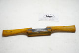 FINE JOHN HALL BOXWOOD SPOKESHAVE WITH BRASS WEAR PLATE - 2"