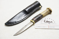 EXCEPTIONAL WILLIAM 'BILL' SCAGEL SMALL HUNTER WITH ORIGINAL SCAGEL SHEATH