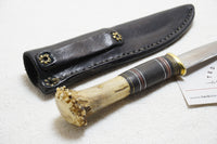 EXCEPTIONAL WILLIAM 'BILL' SCAGEL SMALL HUNTER WITH ORIGINAL SCAGEL SHEATH