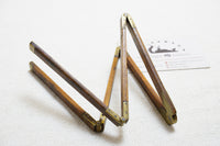 RARE STANLEY NO. 58 BOXWOOD & BRASS FOLDING RULE - 2 FT 6 FOLD