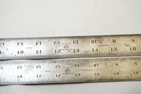 EXCELLENT PAIR OF STARRETT NO. 375 / 389 SHRINKAGE RULES - 2FT