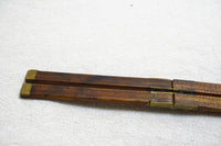 RARE STANLEY NO. 58 BOXWOOD & BRASS FOLDING RULE - 2 FT 6 FOLD