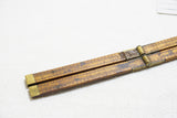 RARE STANLEY NO. 58 BOXWOOD & BRASS FOLDING RULE - 2 FT 6 FOLD