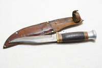 EXCELLENT ANTIQUE 'SABRE 100 - 5' HUNTING KNIFE + ORIGINAL SHEATH