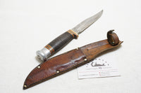 EXCELLENT ANTIQUE 'SABRE 100 - 5' HUNTING KNIFE + ORIGINAL SHEATH