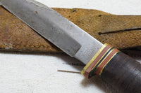 EXCELLENT ANTIQUE 'SABRE 100 - 5' HUNTING KNIFE + ORIGINAL SHEATH