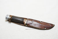 EXCELLENT ANTIQUE 'SABRE 100 - 5' HUNTING KNIFE + ORIGINAL SHEATH