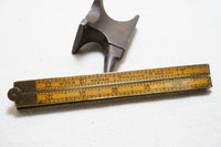 UNCOMMON FULL BRASSBOUND H. CHAPIN NO. 62 1/2 FOLDING RULE - 2 FT 4 FOLD