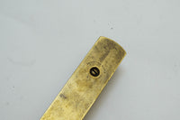 UNCOMMON J. RABONE & SONS BRASS LEVEL WITH ROTATING VIAL COVER - 6"