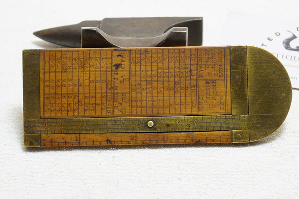 EARLY THOMAS CROSBY & SON ROPEMONGERS' CORDAGE / ROPE CALIPER RULE