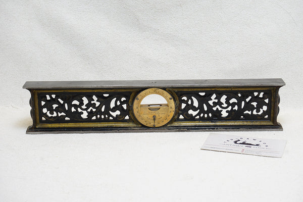 FINE 12" LL DAVIS 1867 FILAGREE INCLINOMETER LEVEL - GOLD TRIM