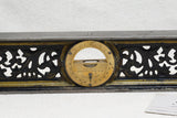 FINE 12" LL DAVIS 1867 FILAGREE INCLINOMETER LEVEL - GOLD TRIM