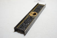 FINE 12" LL DAVIS 1867 FILAGREE INCLINOMETER LEVEL - GOLD TRIM