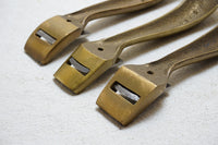 MINTY SET OF 3 RARE BRONZE HANDLED LUTHIER PLANES BY ALDON