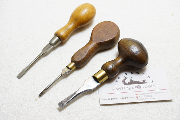 FINE LOT OF EARLY PALM HANDLE SCREWDRIVERS