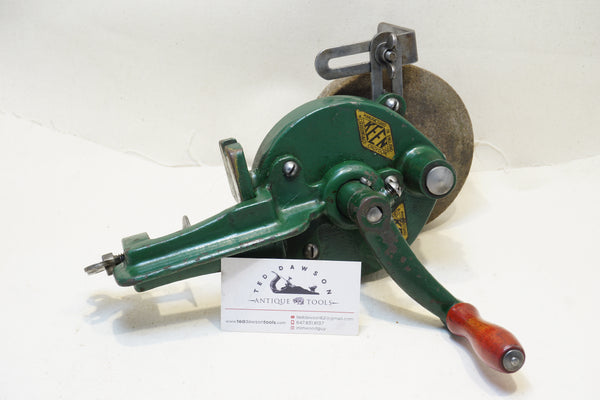 MINTY KEEN WORKS HAND CRANK GRINDING WHEEL - MADE IN ENGLAND