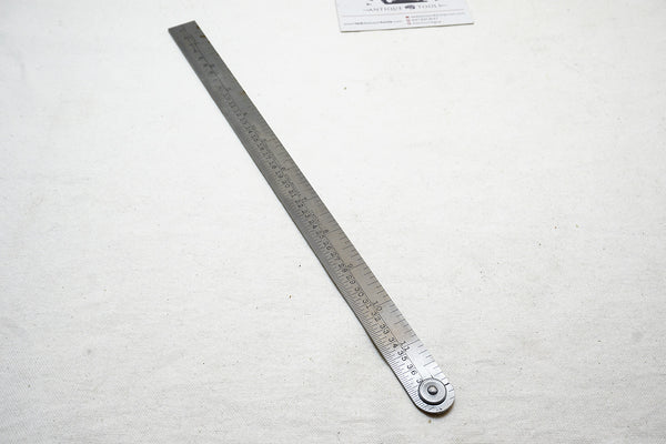 UNUSED STARRETT NO. 471 STEEL RULE SET IN ORIGINAL SLEEVE - CIRCUMFERENCE
