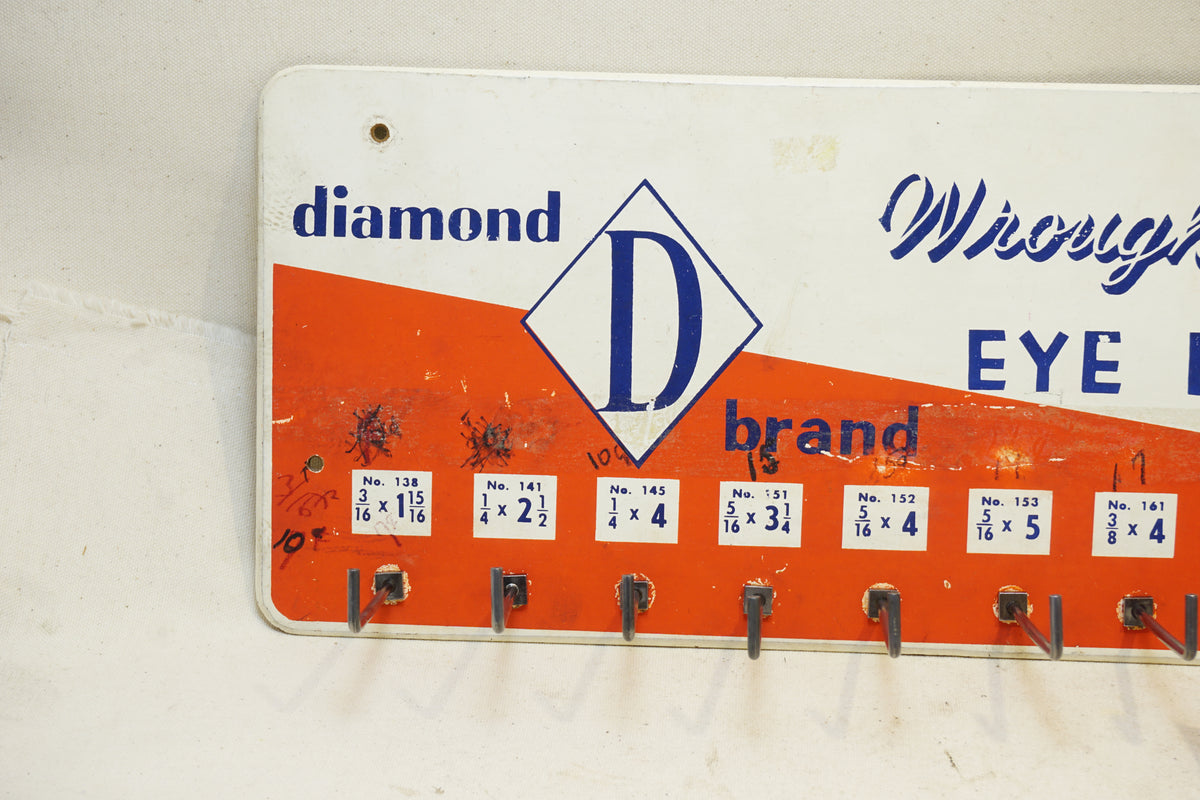 DIAMOND WROUGHT EYE BOLTS HARDWARE ADVERTISING DISPLAY RACK – Ted ...