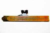 RARE A. STANLEY & CO FULL BRASS BOUND GUNTER'S SLIDE ENGINEER'S RULE