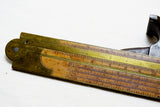 RARE A. STANLEY & CO FULL BRASS BOUND GUNTER'S SLIDE ENGINEER'S RULE