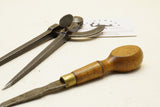 EARLY SCREWDRIVER AND FORGED DIVIDERS