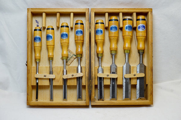 MINTY SET OF 8 BEAVER CHISELS IOB - ESKILSTUNA - EA BERG