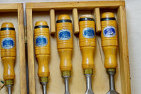 MINTY SET OF 8 BEAVER CHISELS IOB - ESKILSTUNA - EA BERG