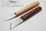 FINE PAIR OF KNIVES - MARKING KNIFE AND CHIP CARVING