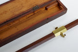 SUPERB EARLY W & S JONES (1792-1850) MAHOGANY & BRASS TRAMMEL POINT SET