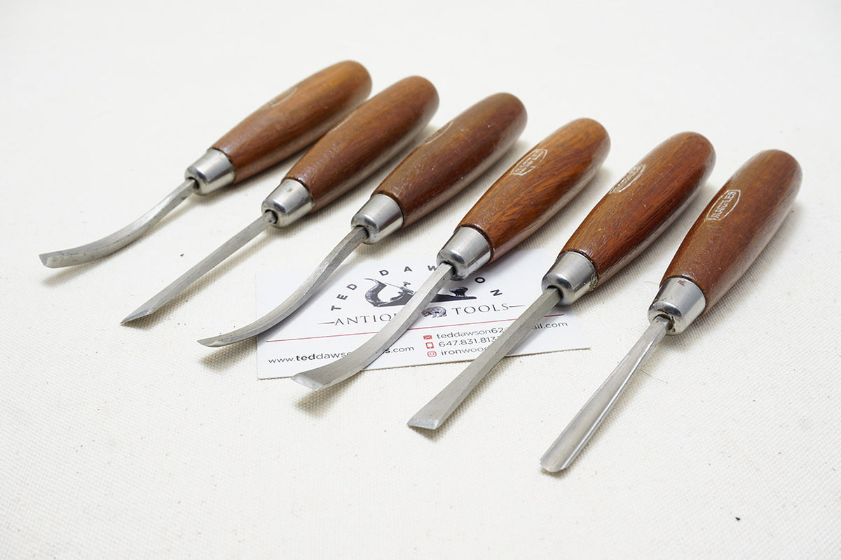 FINE MARPLES NO. 153 CARVING TOOL SET - 6 PIECE – Ted Dawson Antique Tools