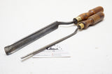 FINE PAIR OF LONG CRANK NECK GOUGES - 5/16" & 1"