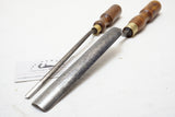 FINE PAIR OF LONG CRANK NECK GOUGES - 5/16" & 1"